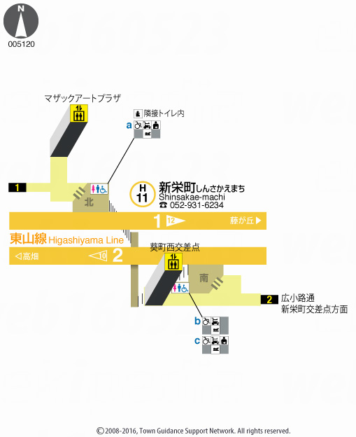 えきペディアMAP新栄町