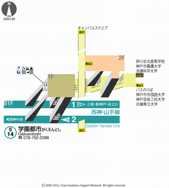 えきペディアMAP学園都市