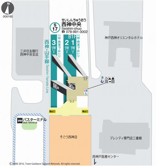 えきペディアMAP西神中央