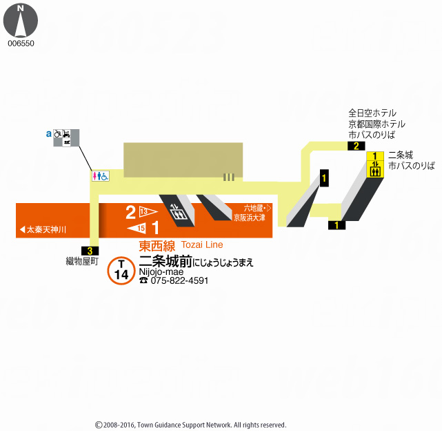 えきペディアMAP二条城前