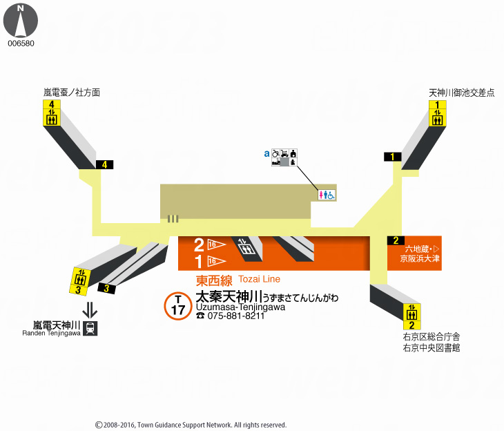 えきペディアMAP太秦天神川