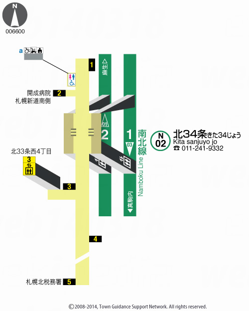 えきペディアMAP北３４条