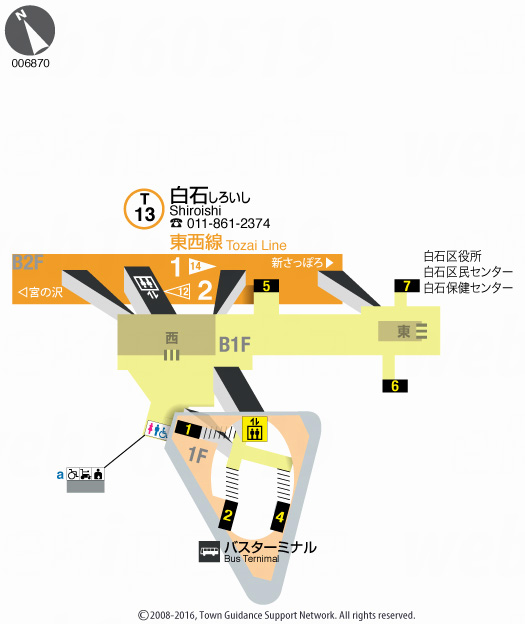 えきペディアMAP白石