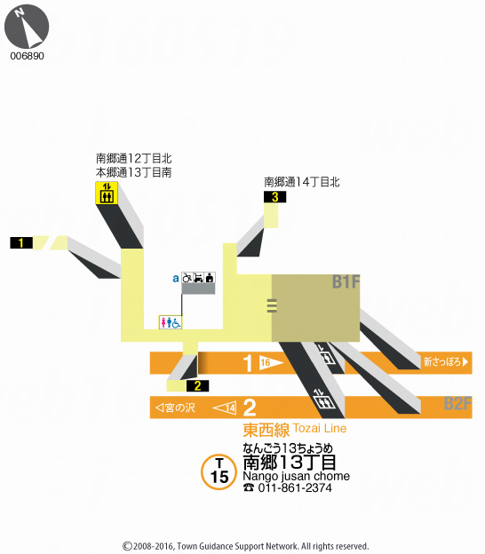 えきペディアMAP南郷１３丁目