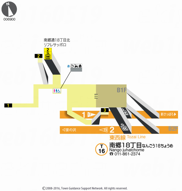 えきペディアMAP南郷１８丁目