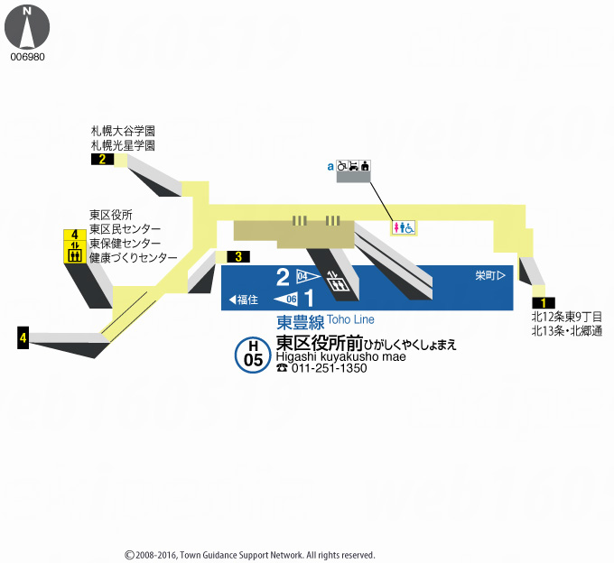 えきペディアMAP東区役所前