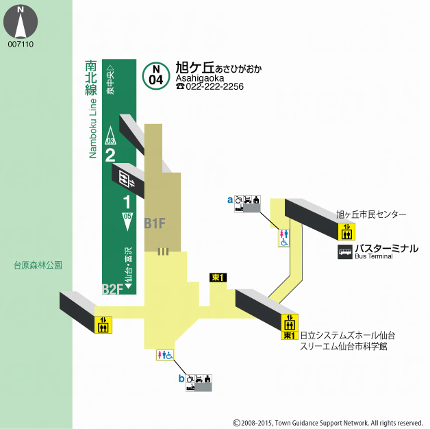 えきペディアMAP旭ケ丘