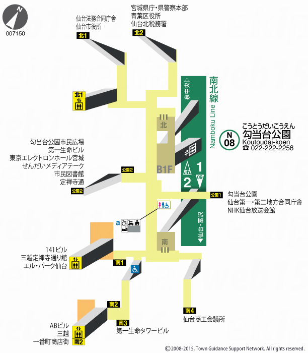 えきペディアMAP勾当台公園