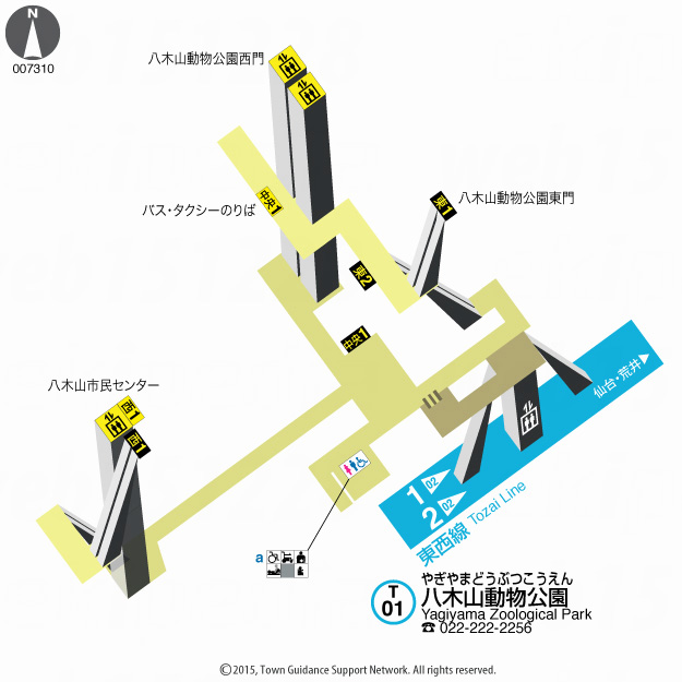 えきペディアMAP八木山動物公園