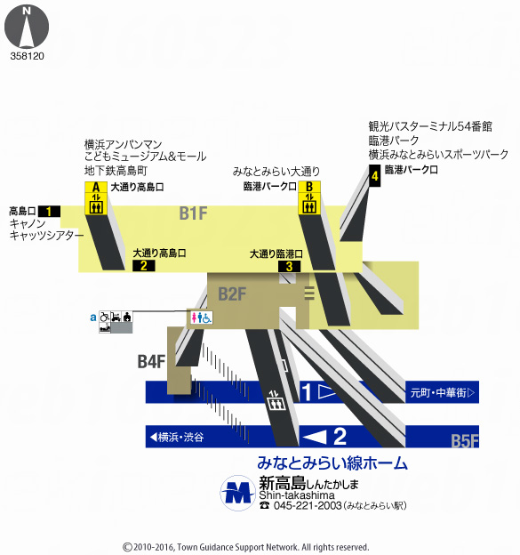 えきペディアMAP新高島