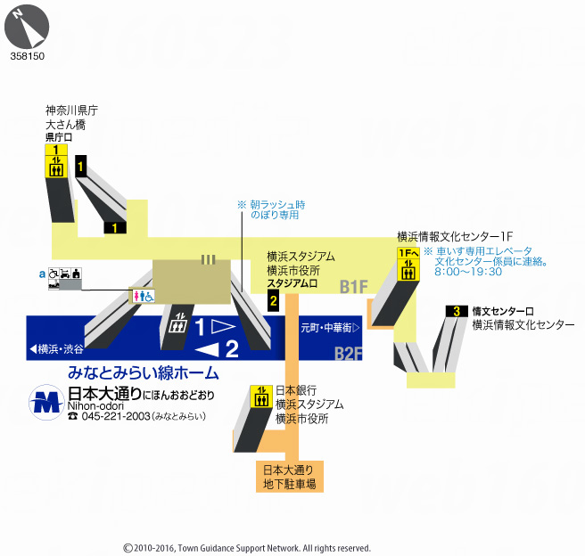 えきペディアMAP日本大通り