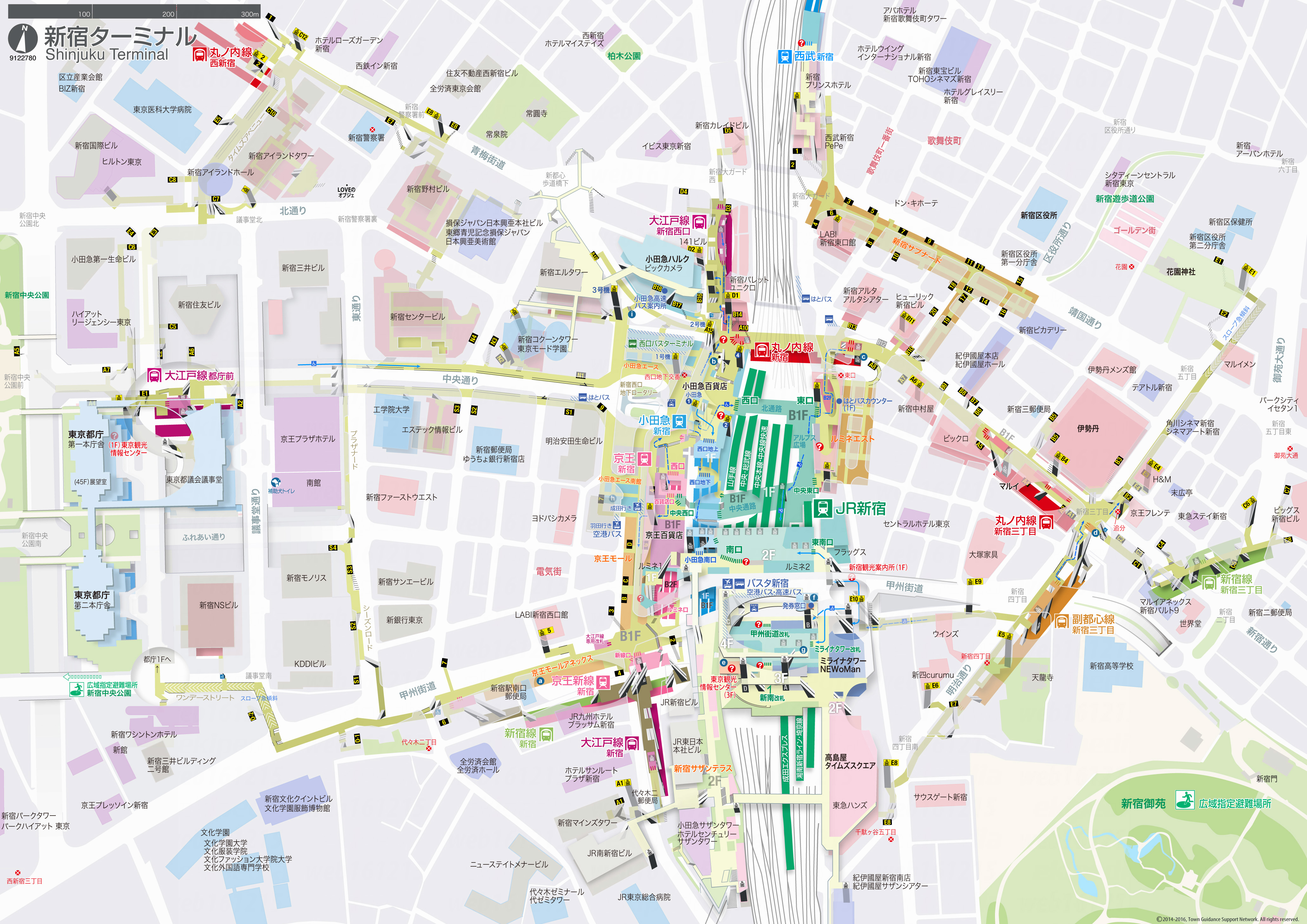 えきペディアMAP新宿三丁目