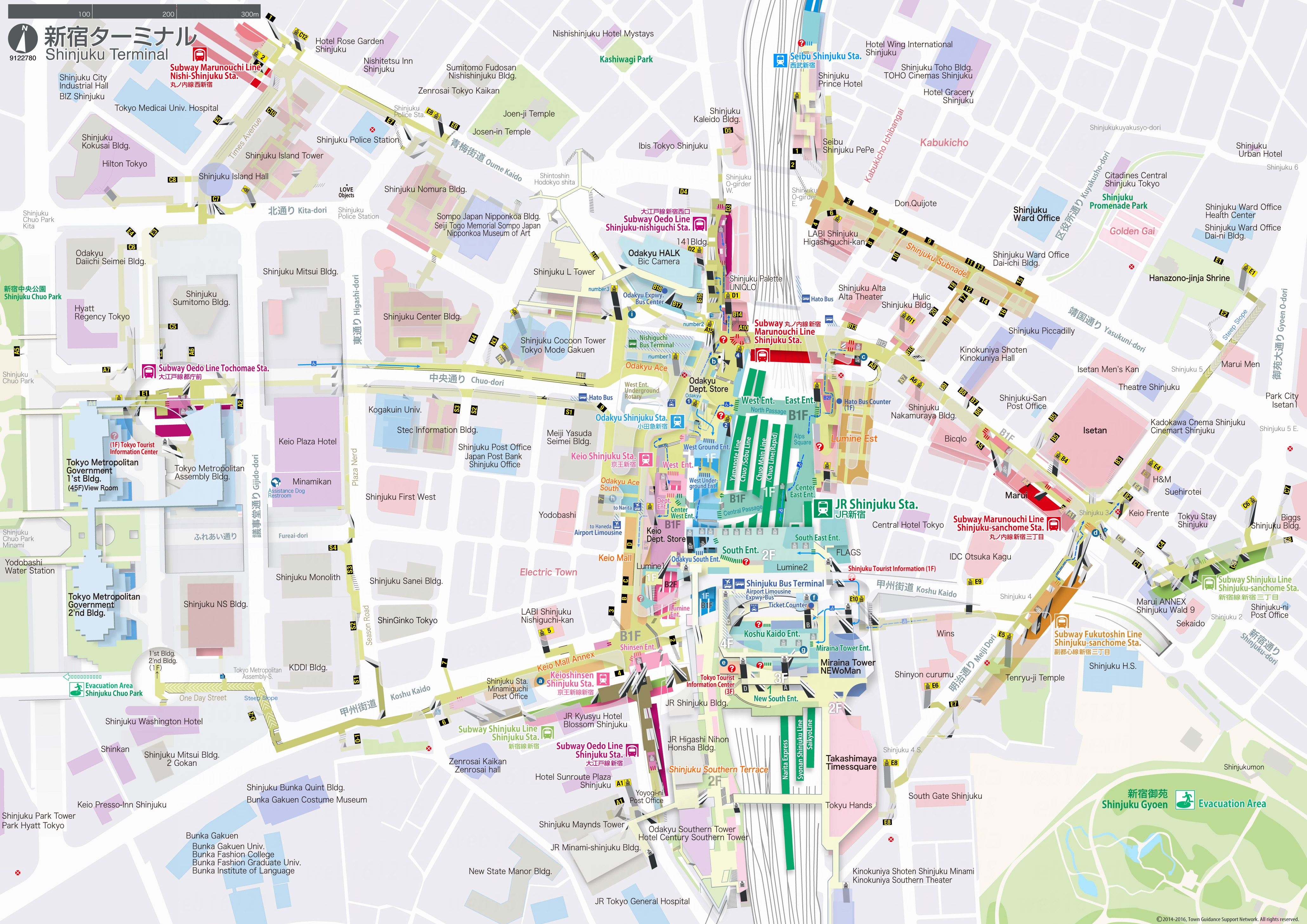 えきペディアMAP新宿三丁目