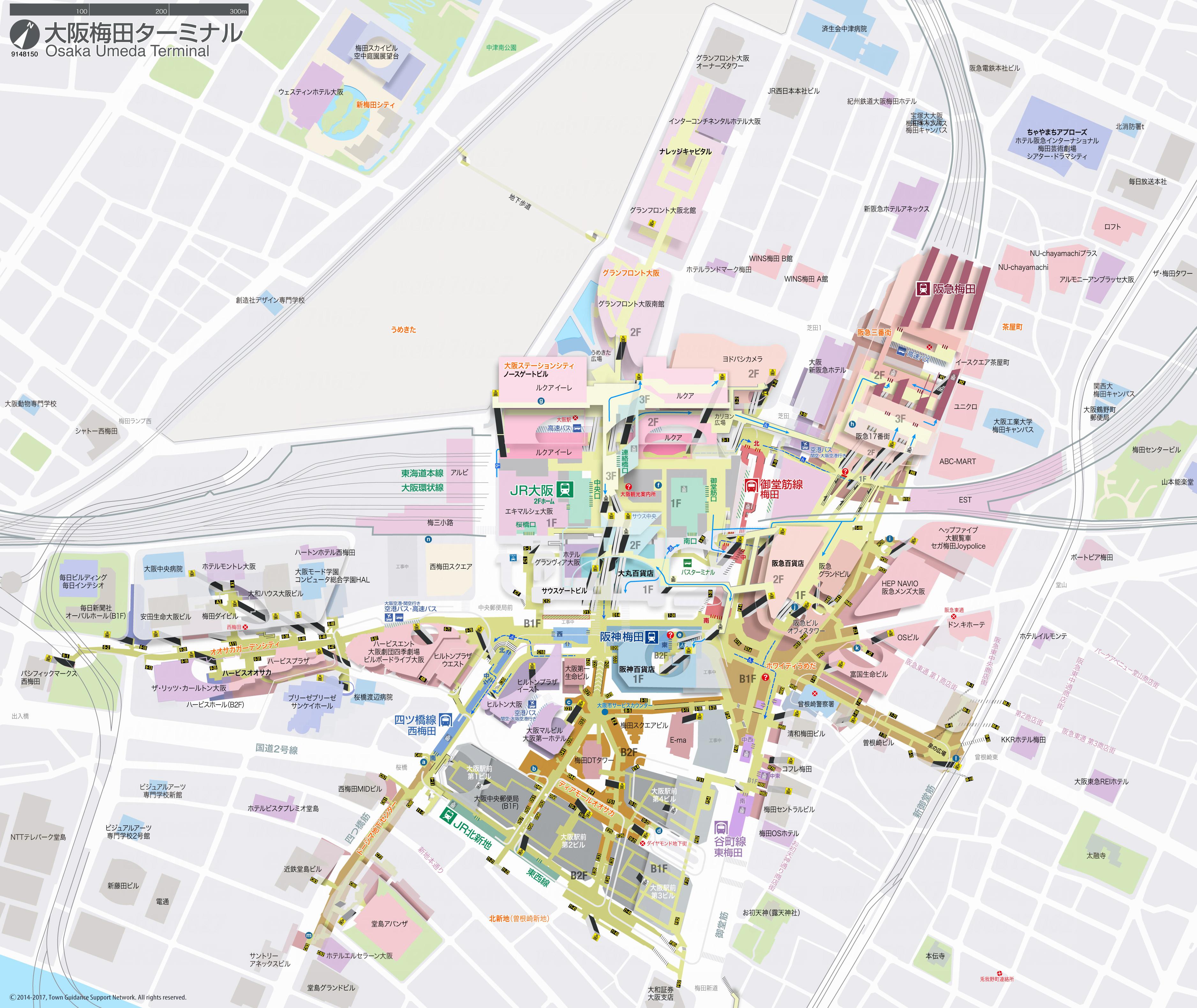 えきペディアMAP西梅田