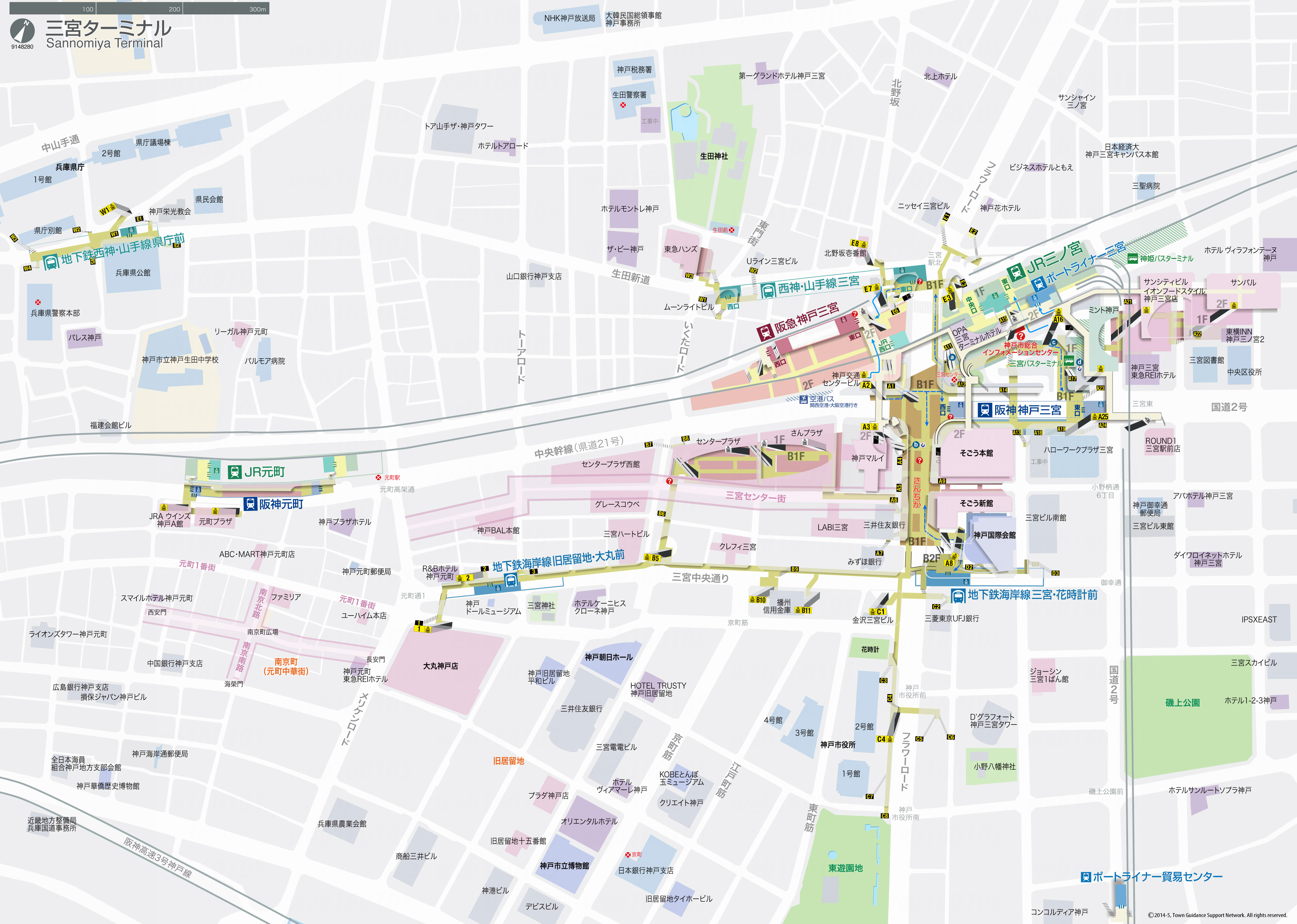 えきペディアMAP三宮・花時計前